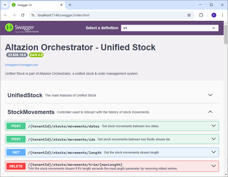 Interface SwaggerUi StockMovements